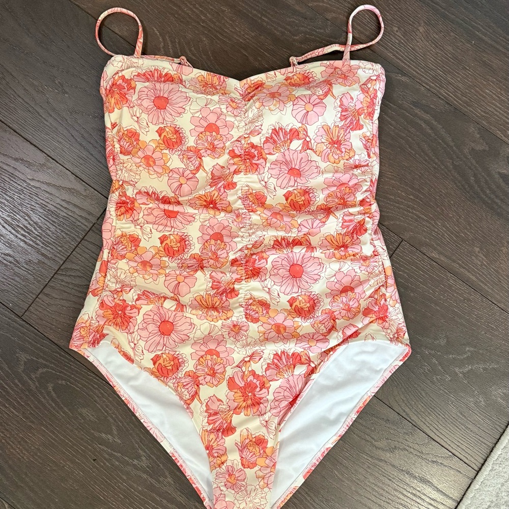 Shade & Shore Floral Pink One Piece Swimsuit
